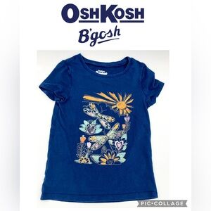 OshKosh B'gosh Navy Blue Dragonfly Graphic Short Sleeve Tee size 6/6X